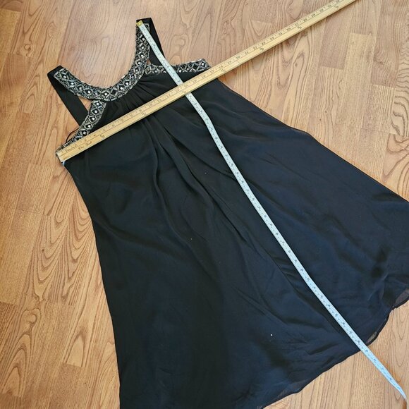 Scarlett Nite Beaded Halter Mini Dress, 14, Black - Picture 3 of 10